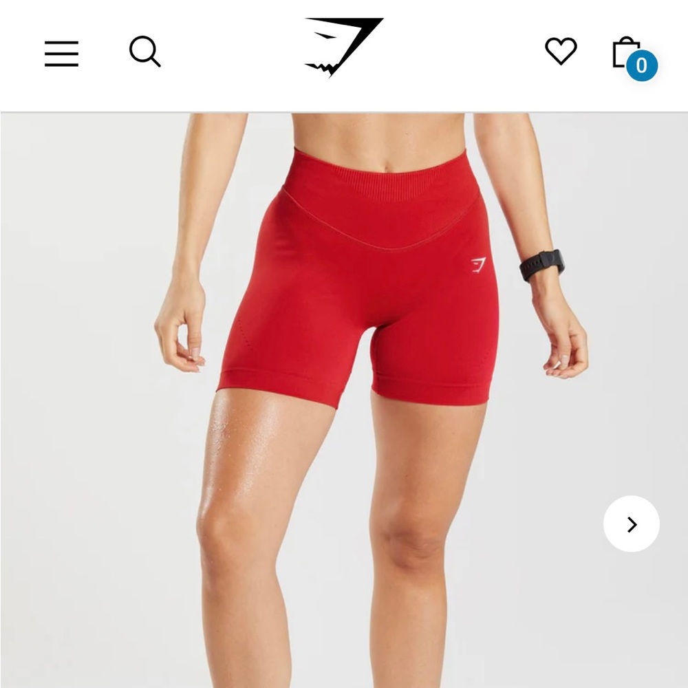 Gymshark sweat seamless sculp shorts in salsa red